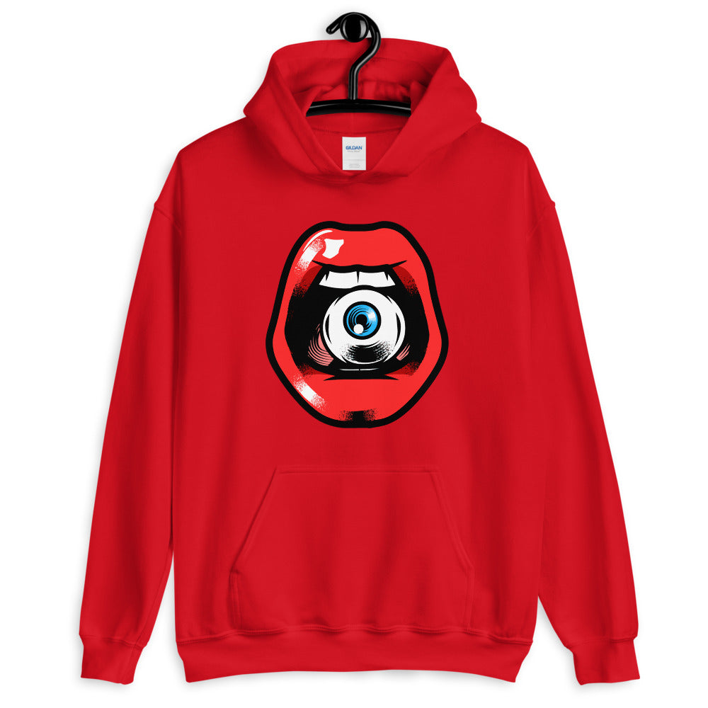 'Speak, I Can See You' Eye in Mouth Comfortable Unisex Hoodie
