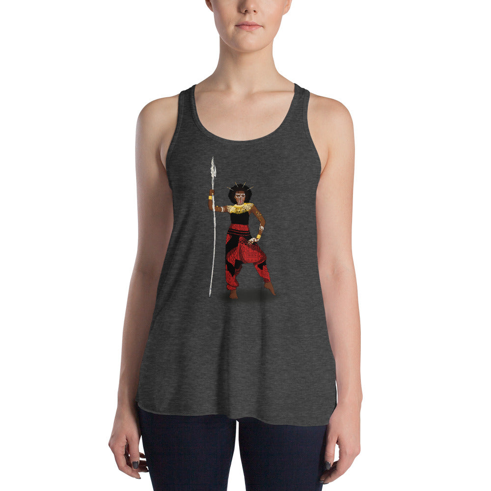 AfriBix Warrior African Queen Women's Flowy Racerback Tank