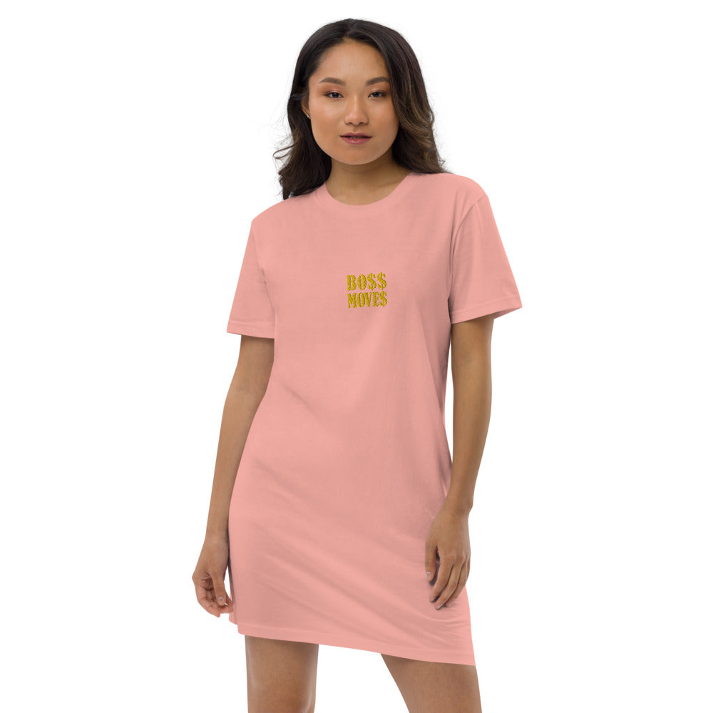 Boss Moves Embroidery Organic cotton t-shirt dress