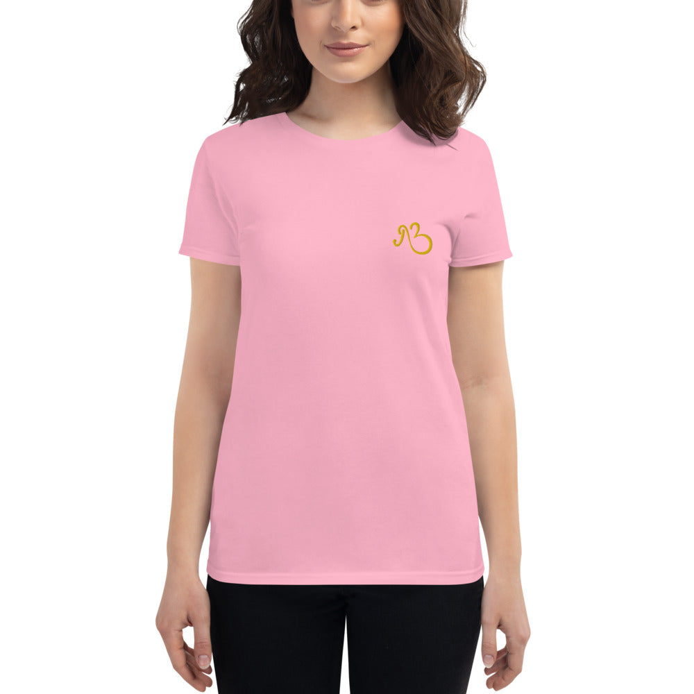AfriBix Classic Embroidered Women's Short Sleeve T-shirt