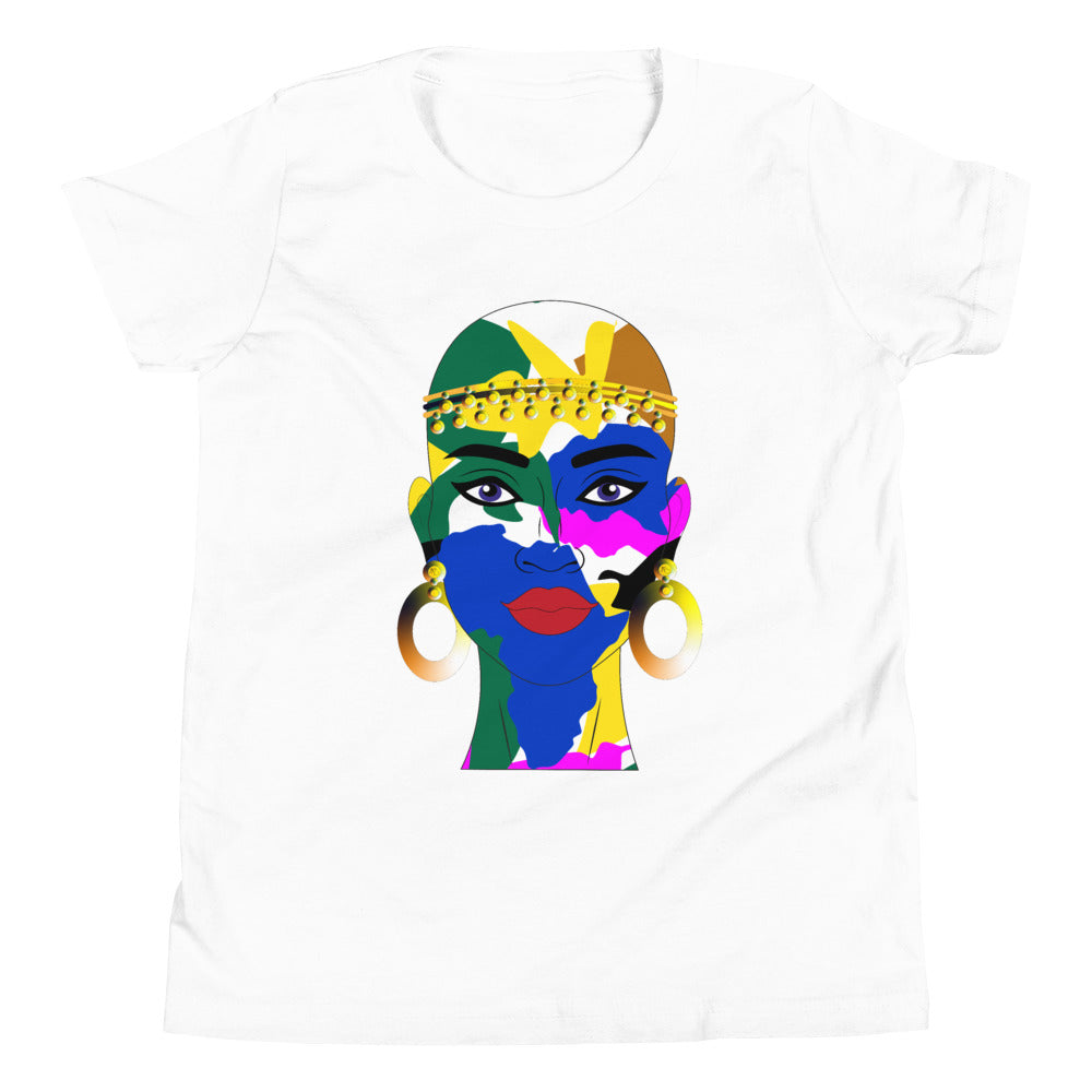 AfriBix Warrior Camo Unisex Youth Short Sleeve Soft T-Shirt