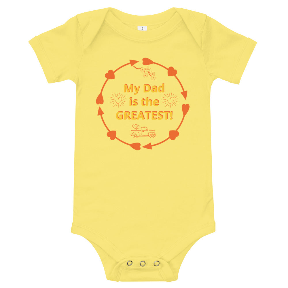 Father's day 'Greatest Dad' Baby Bodysuit One Piece