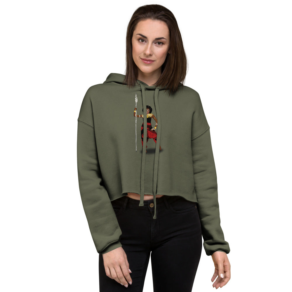 AfriBix Warrior African Queen Crop Hoodie