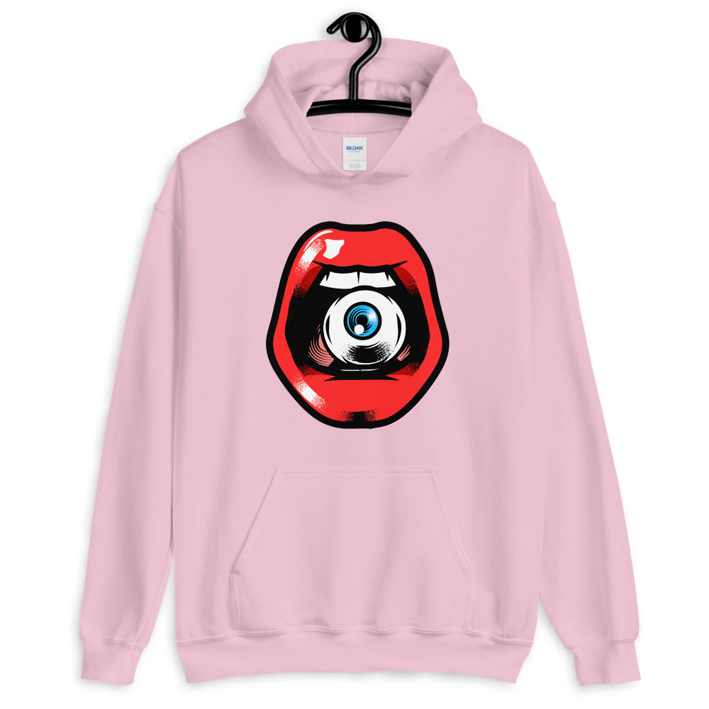 'Speak, I Can See You' Eye in Mouth Comfortable Unisex Hoodie