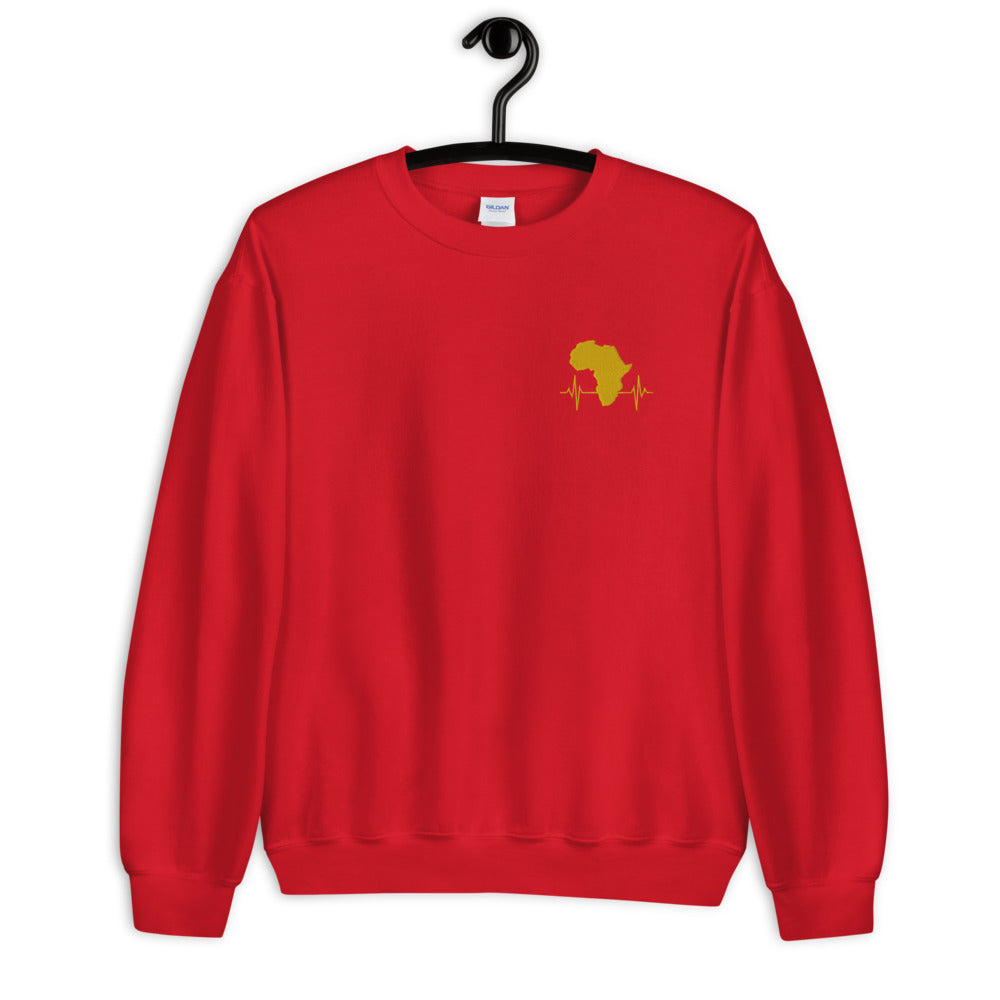 AfriBix Heartbeat of Africa Embroidered Unisex Sweatshirt