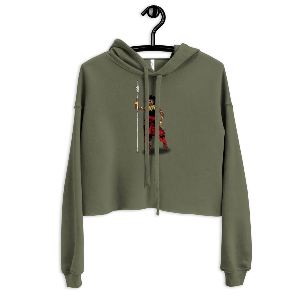 AfriBix Warrior African Queen Crop Hoodie