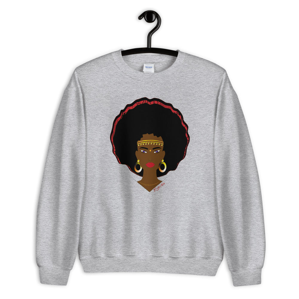 AfriBix Warrior Unisex Crew Neck Long Sleeve Pullover Sweatshirt