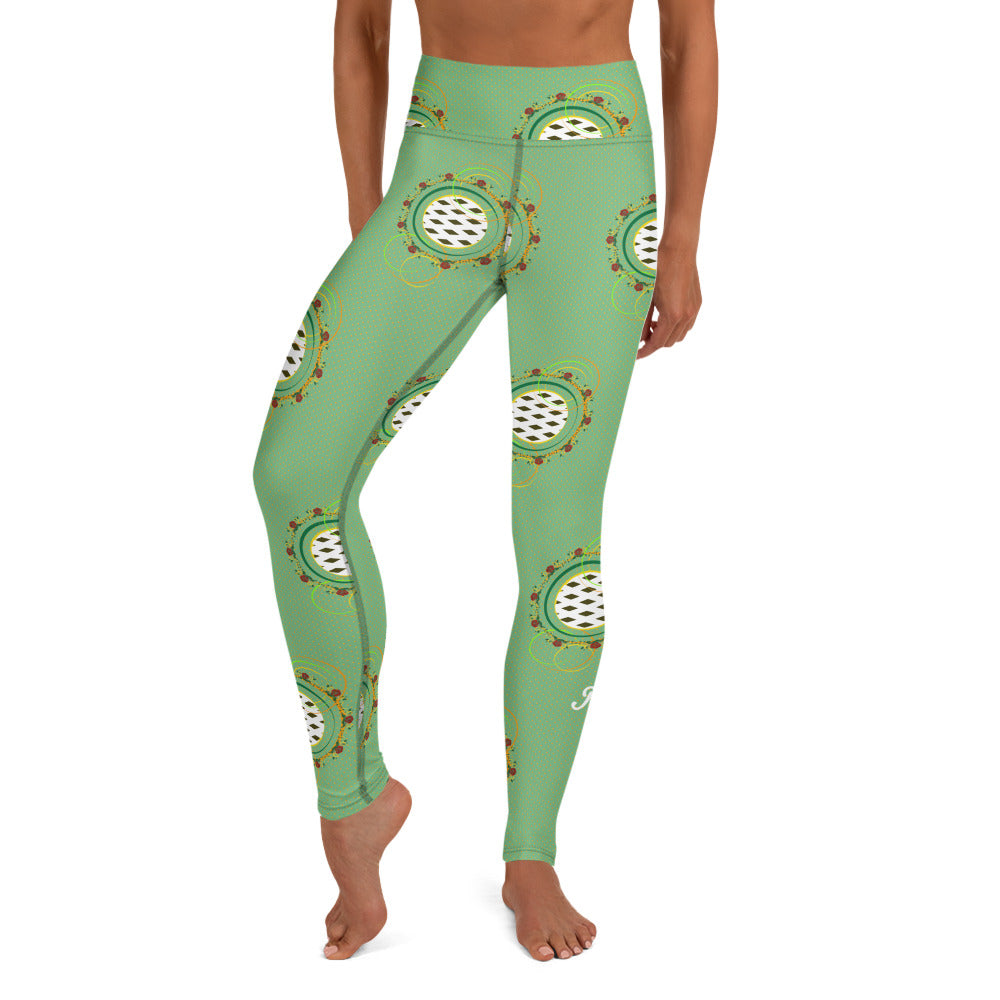 Adaeze Print Leggings - Aqua