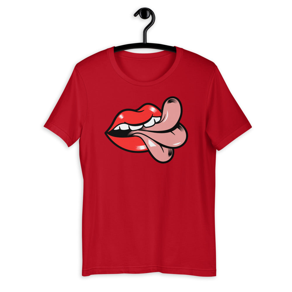 Cheeky Graphic Mouth & Tongue Short-Sleeve Unisex T-Shirt