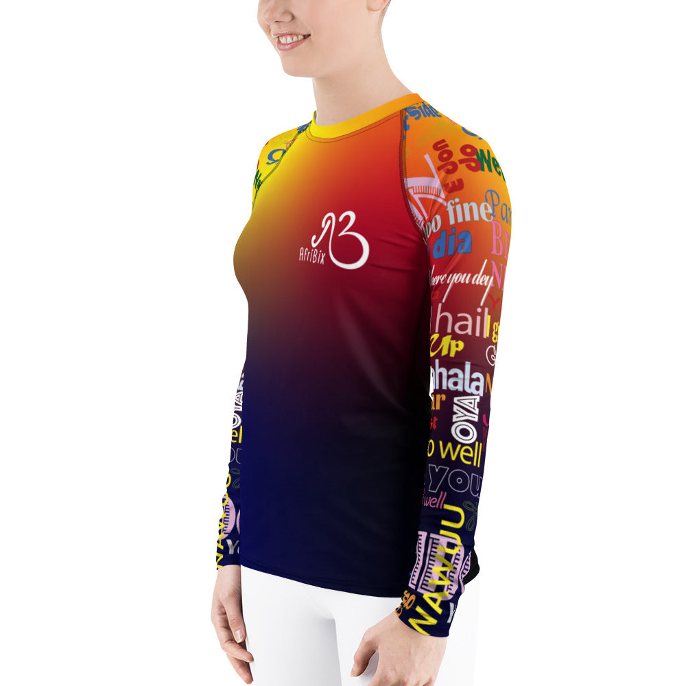 AfriBix Pidgin Galaxy Rash Guard