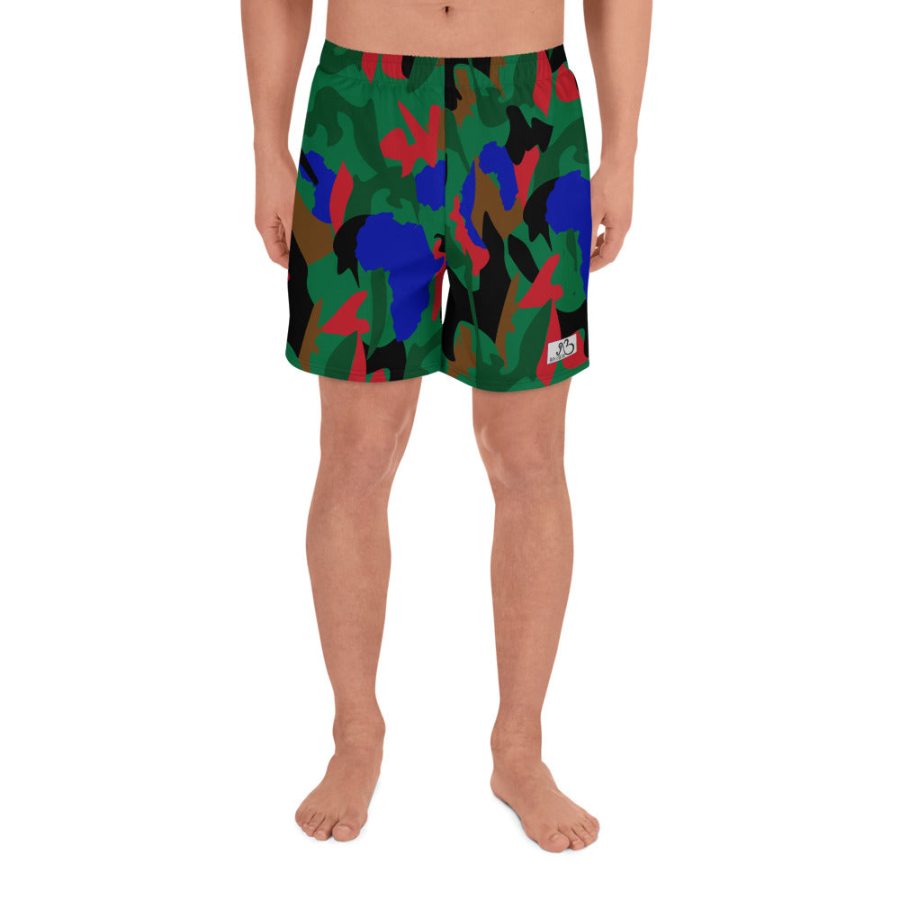 AfriBix Camo Men's Athletic Shorts - Green