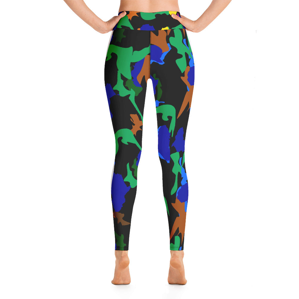 AfriBix Camo Print Leggings - Noir