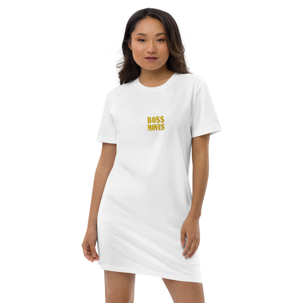 Boss Moves Embroidery Organic cotton t-shirt dress