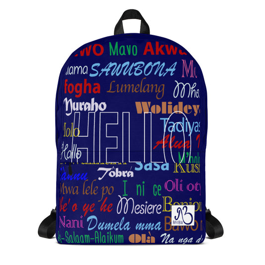 AfriBix Hello Print Laptop Backpack