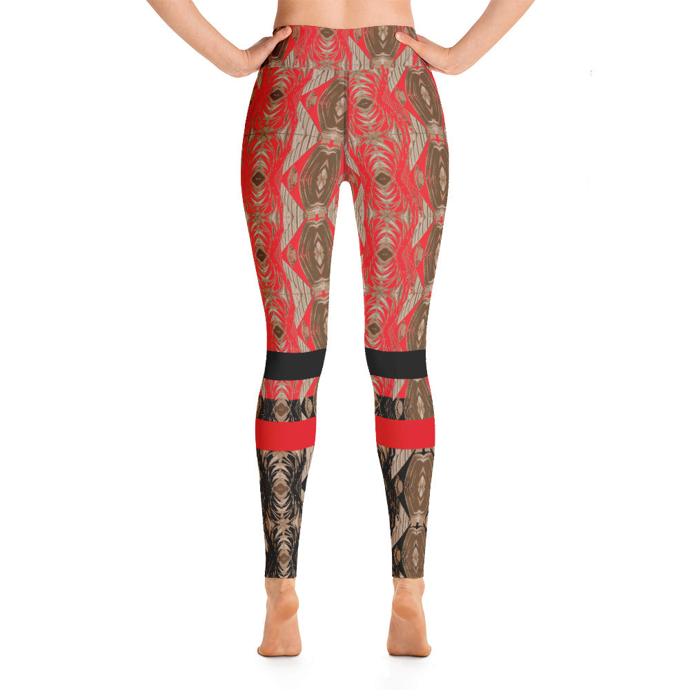 Cathedral Patch Leggings - Scarlet