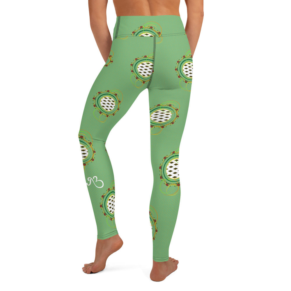 Adaeze Print Leggings - Aqua