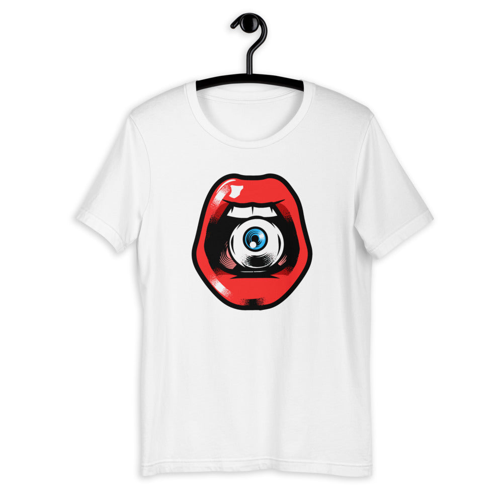 'Speak, I Can See You' Eye in Mouth Short-Sleeve Unisex T-Shirt