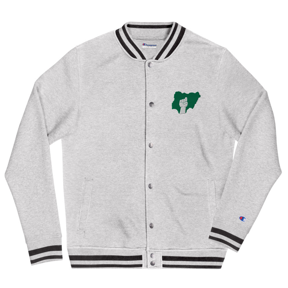 Naija Pride Embroidered Bomber Jacket