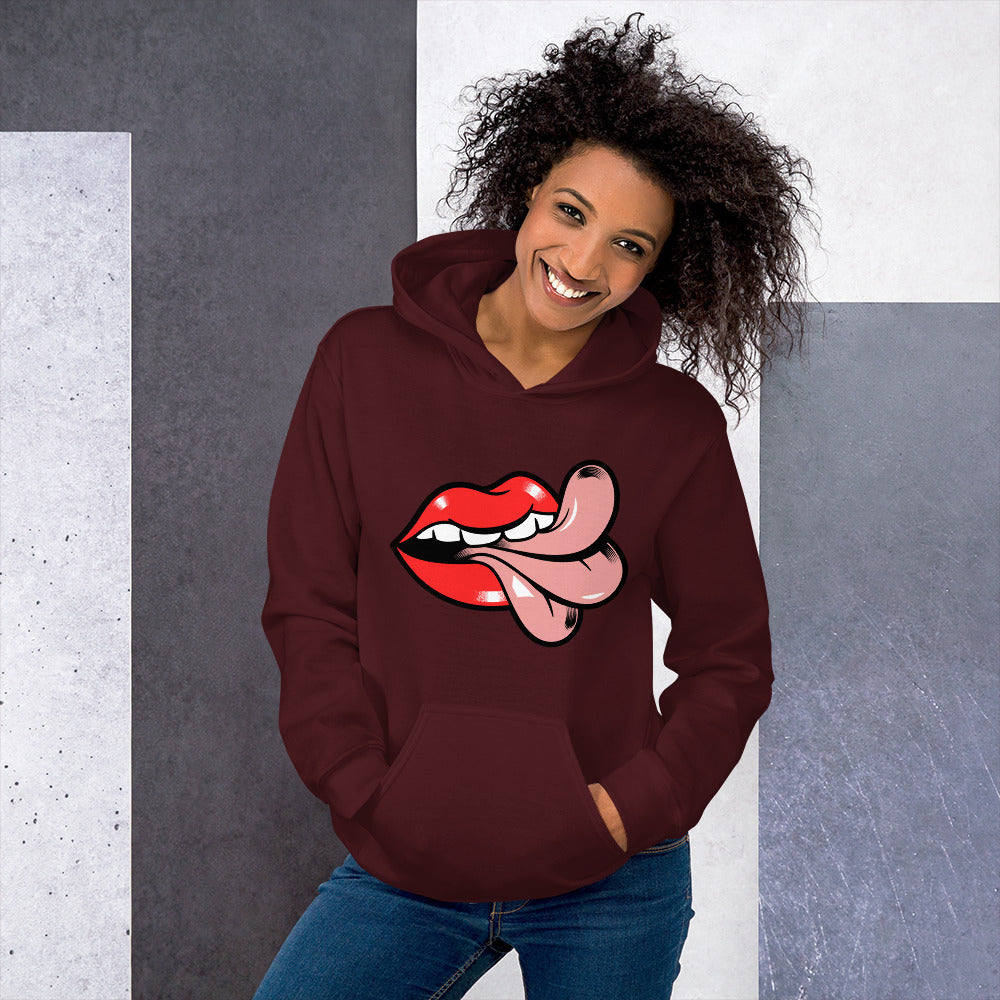 Cheeky Graphic Mouth & Tongue Comfortable Unisex Hoodie