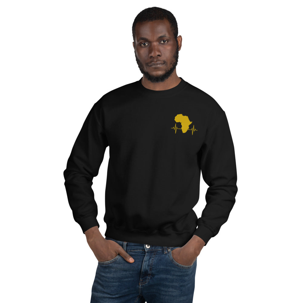 AfriBix Heartbeat of Africa Embroidered Unisex Sweatshirt