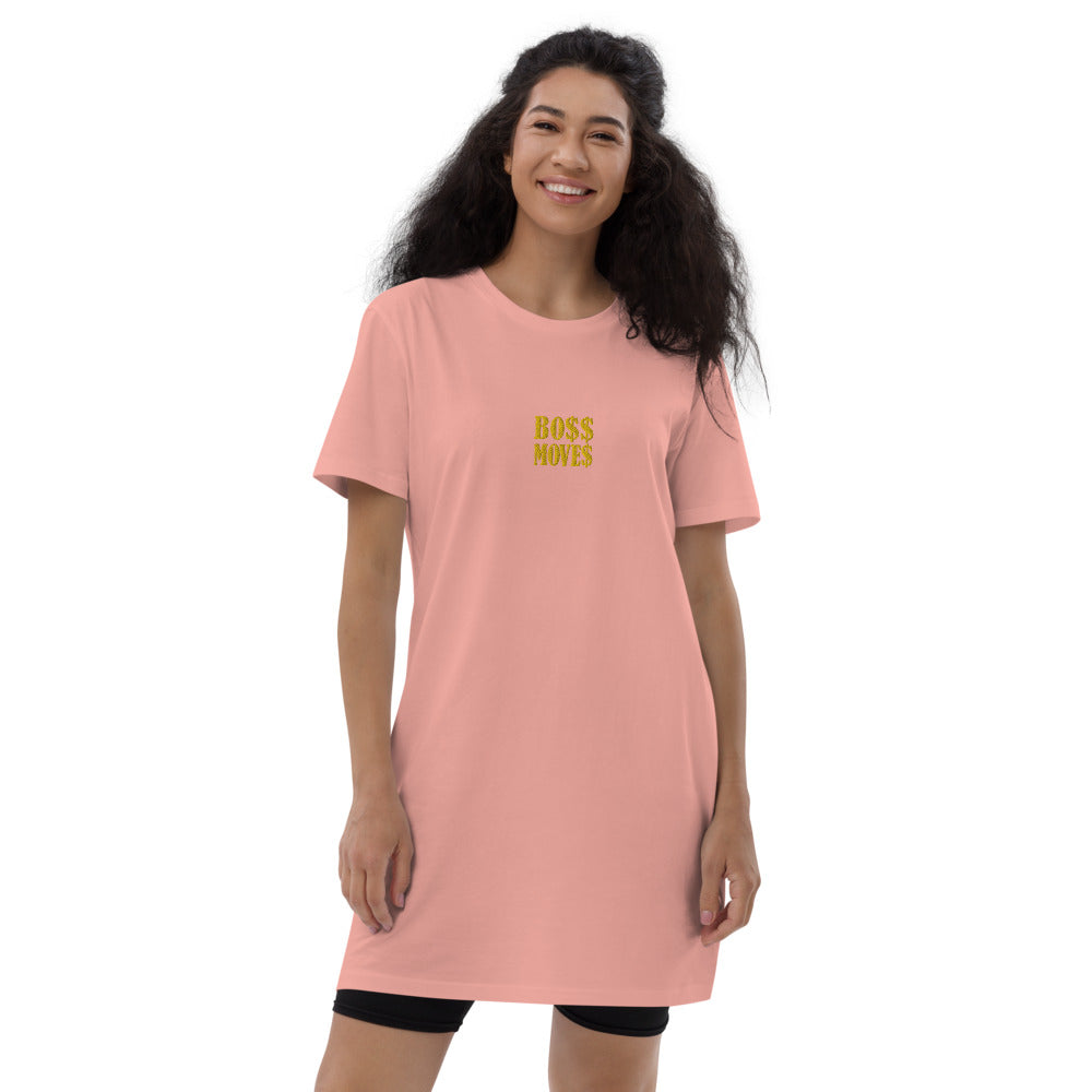 Boss Moves Embroidery Organic cotton t-shirt dress