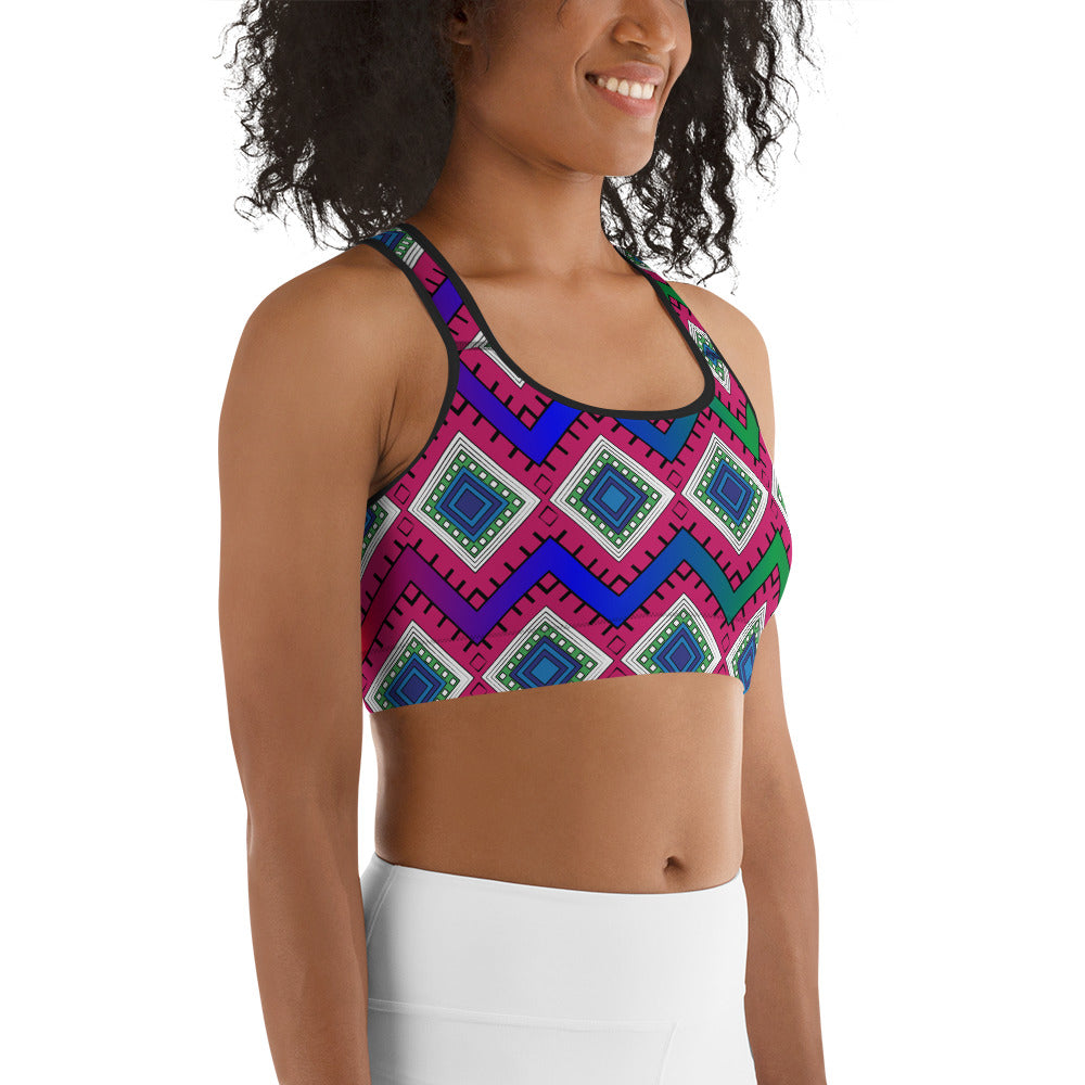 Quad Print Sports bra