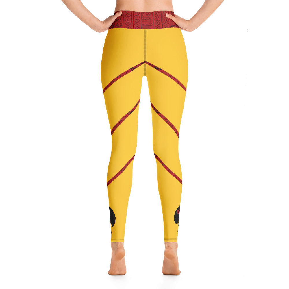AfriBix Warrior Tribal Print Leggings - Sun