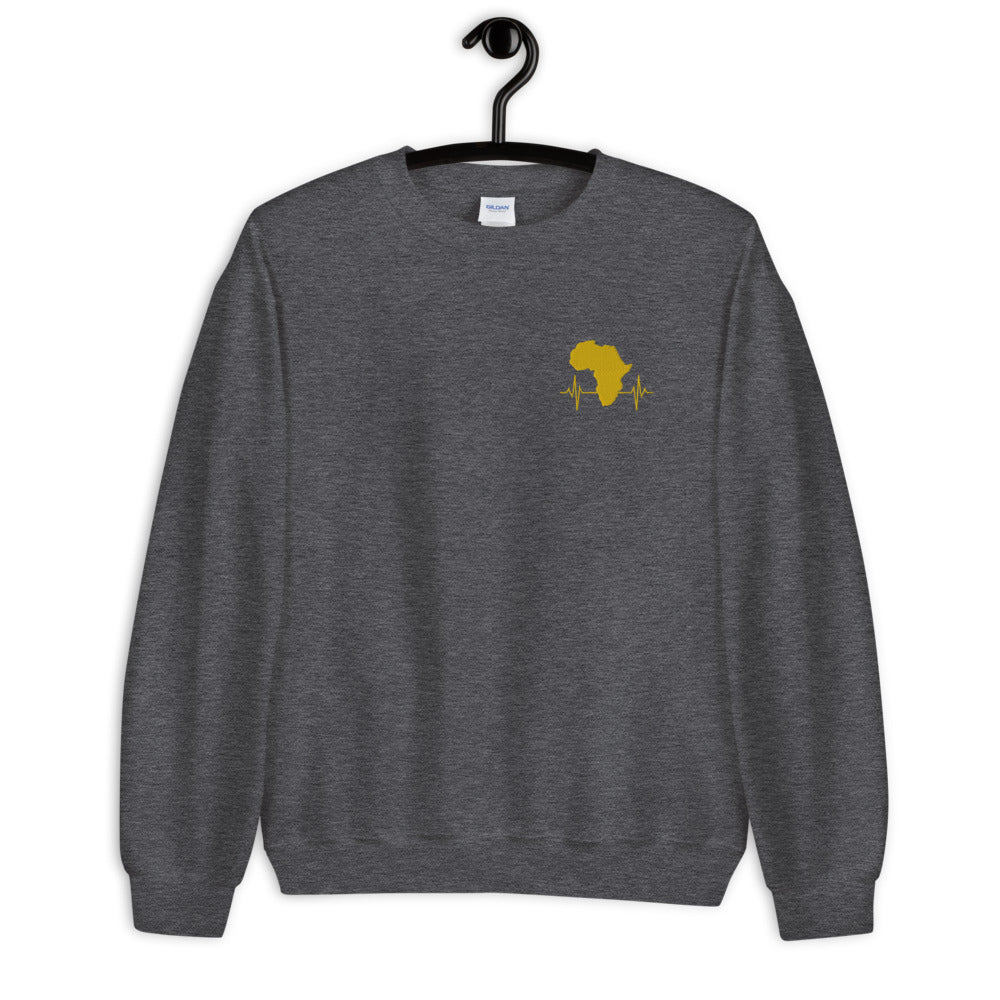 AfriBix Heartbeat of Africa Embroidered Unisex Sweatshirt