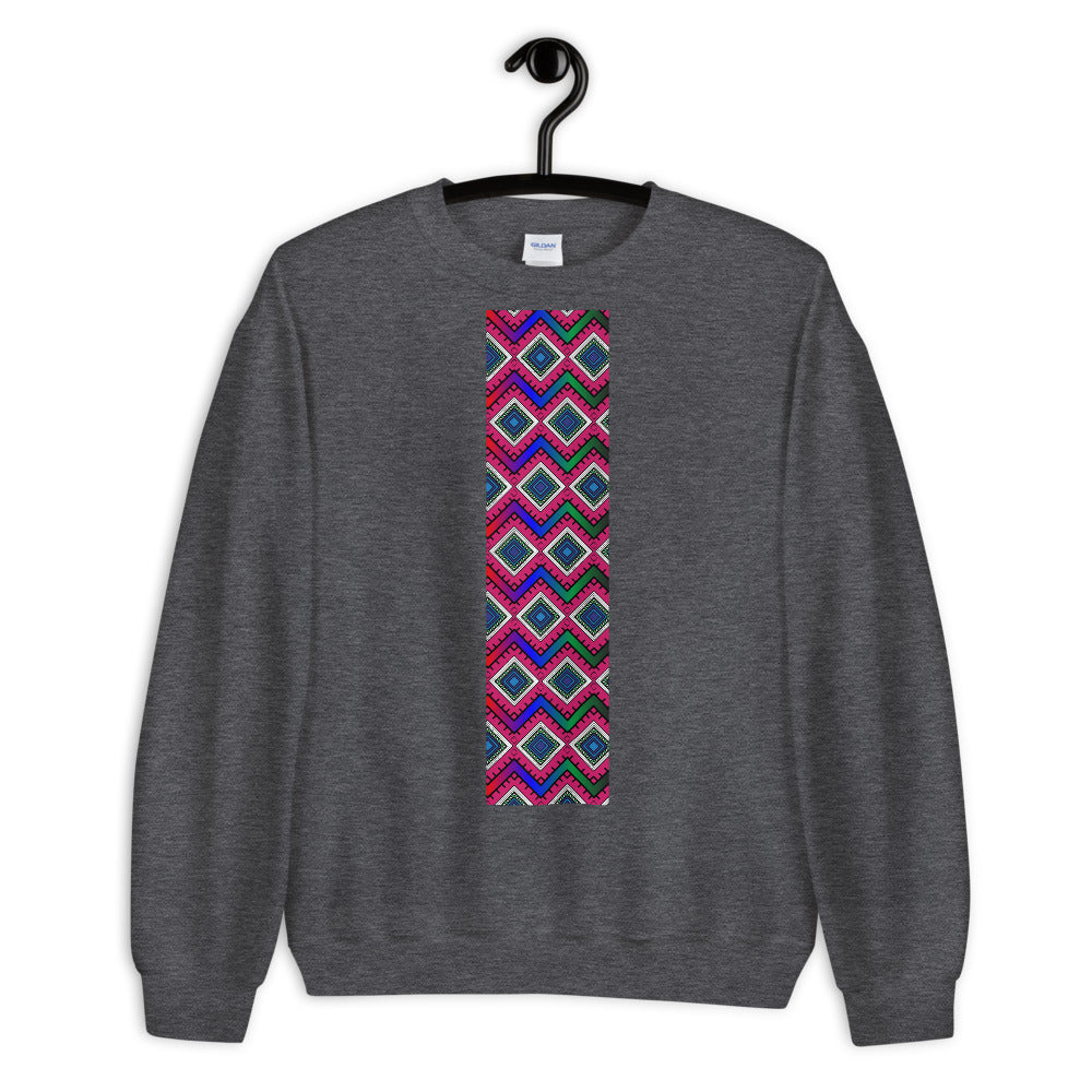Quad Print Unisex Long sleeve Pullover Sweatshirt