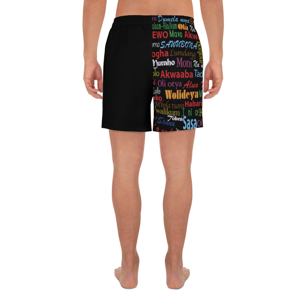 Hello Print Men's Athletic Shorts