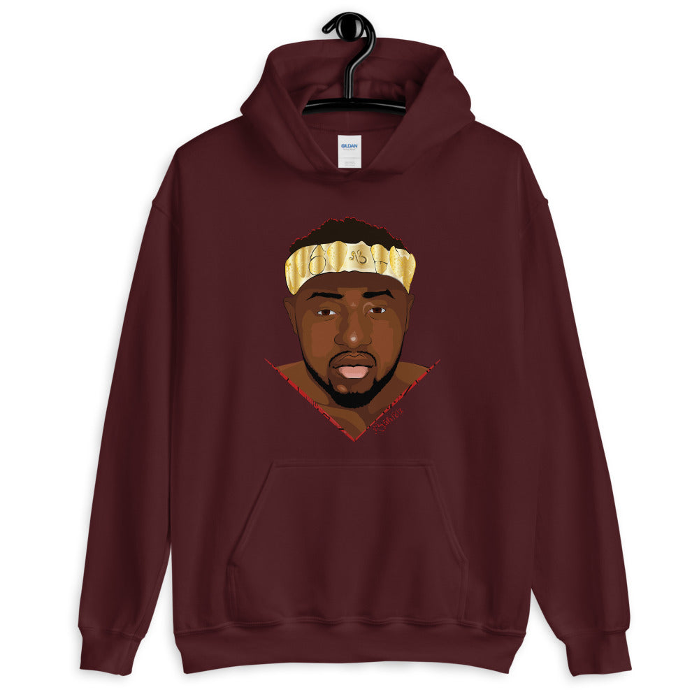 AfriBix Warrior African King Portrait Comfortable Unisex Hoodie