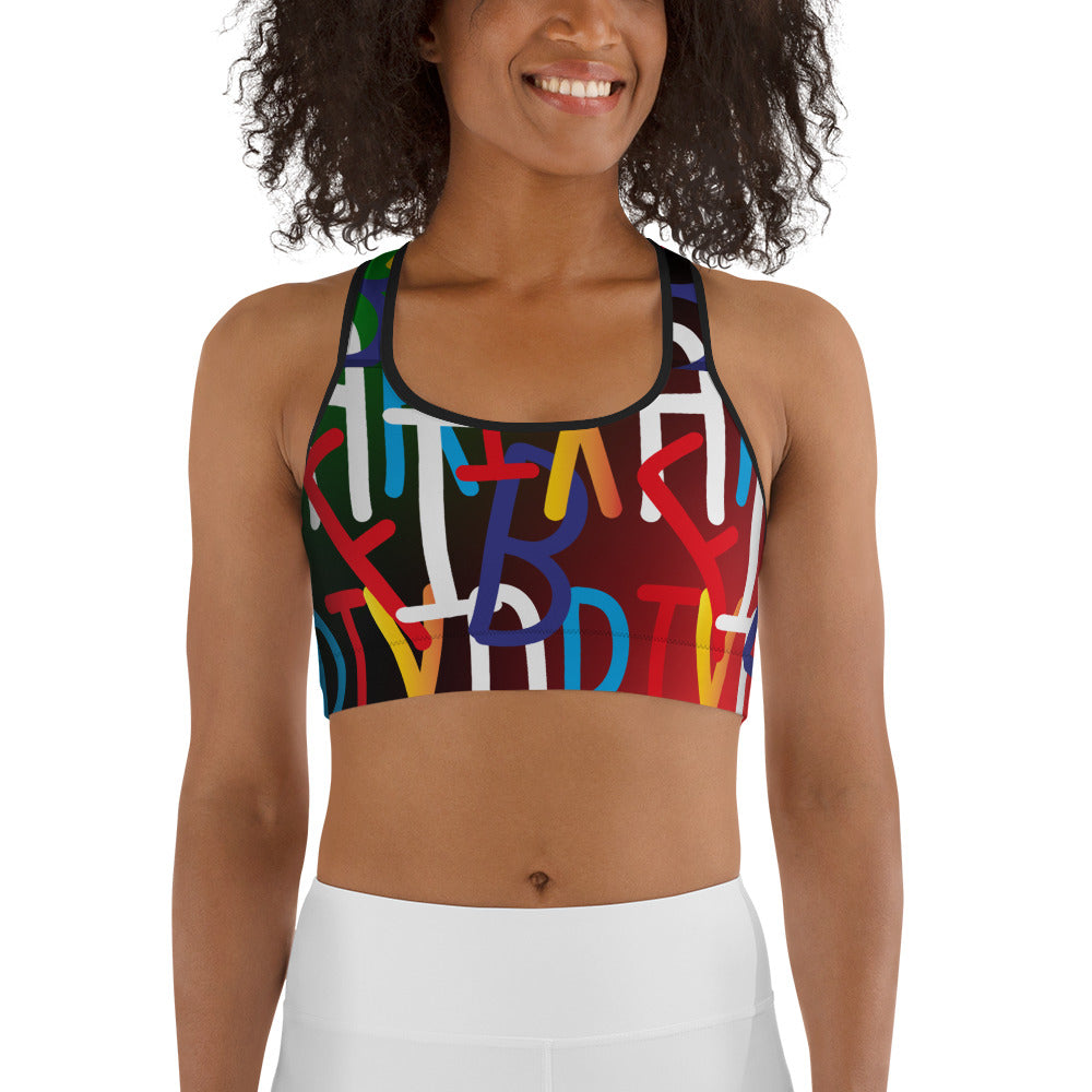 AfriBix Collage Sports bra