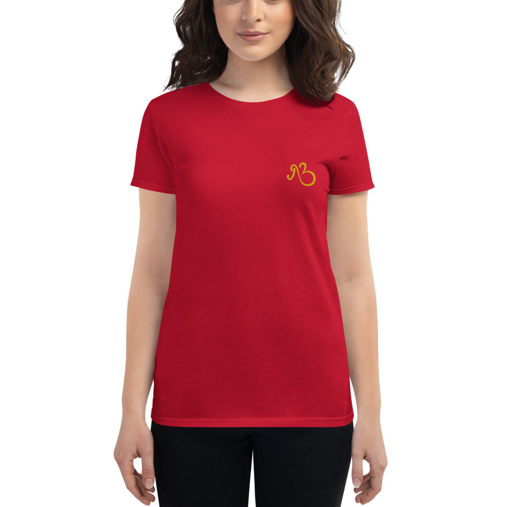 AfriBix Classic Embroidered Women's Short Sleeve T-shirt
