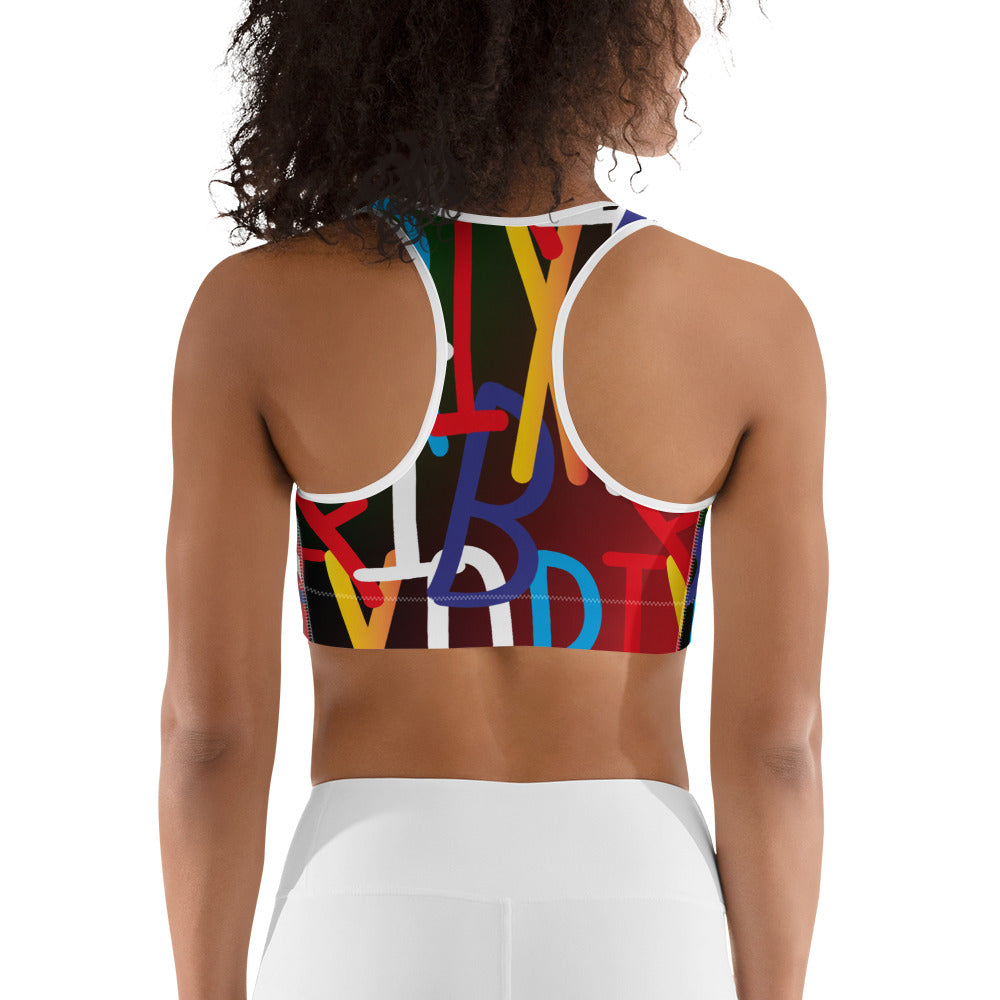 AfriBix Collage Sports bra