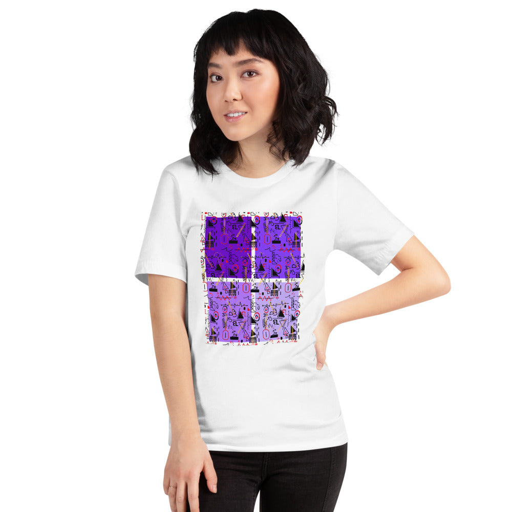 Linear Print Graphic Unisex T-Shirt