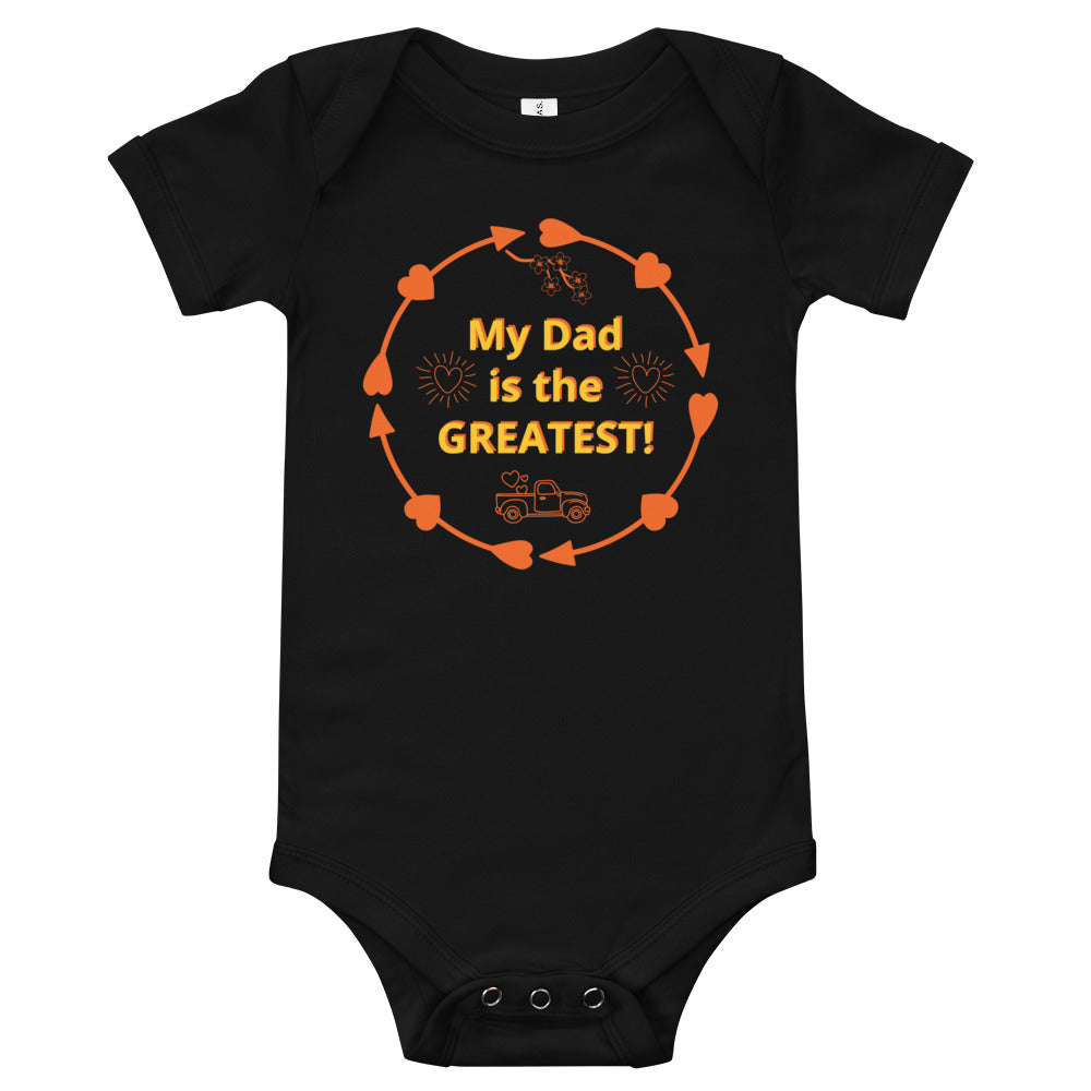 Father's day 'Greatest Dad' Baby Bodysuit One Piece