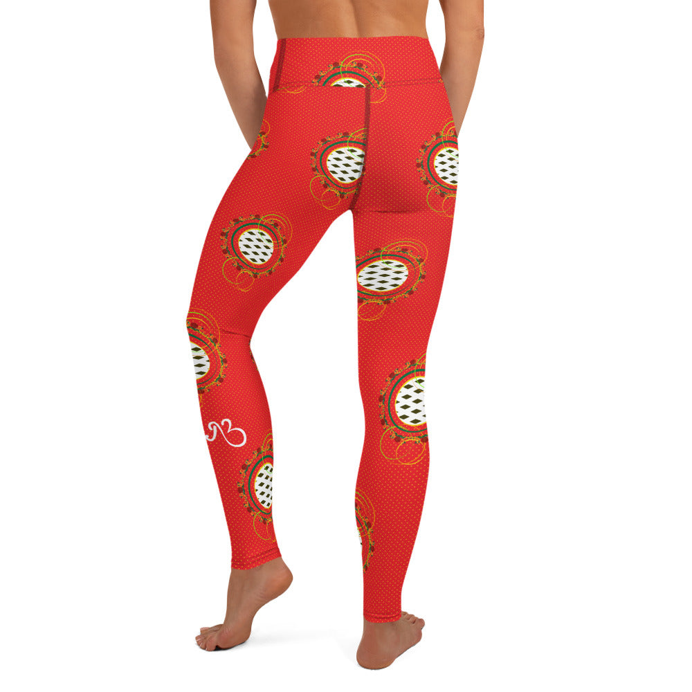 Adaeze Print Leggings - Scarlet