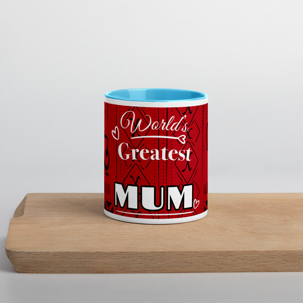 World's Greatest Mum Mug with Color Inside