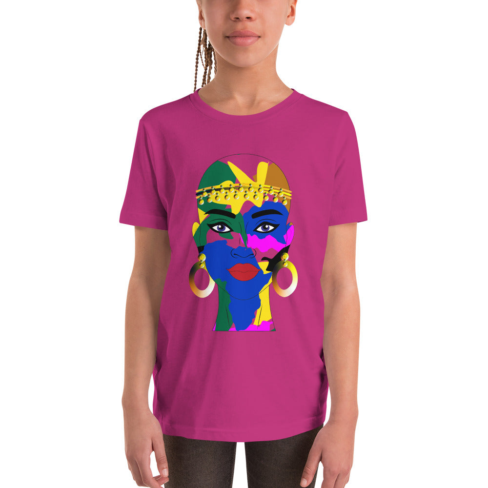 AfriBix Warrior Camo Unisex Youth Short Sleeve Soft T-Shirt