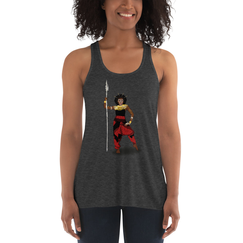 AfriBix Warrior African Queen Women's Flowy Racerback Tank
