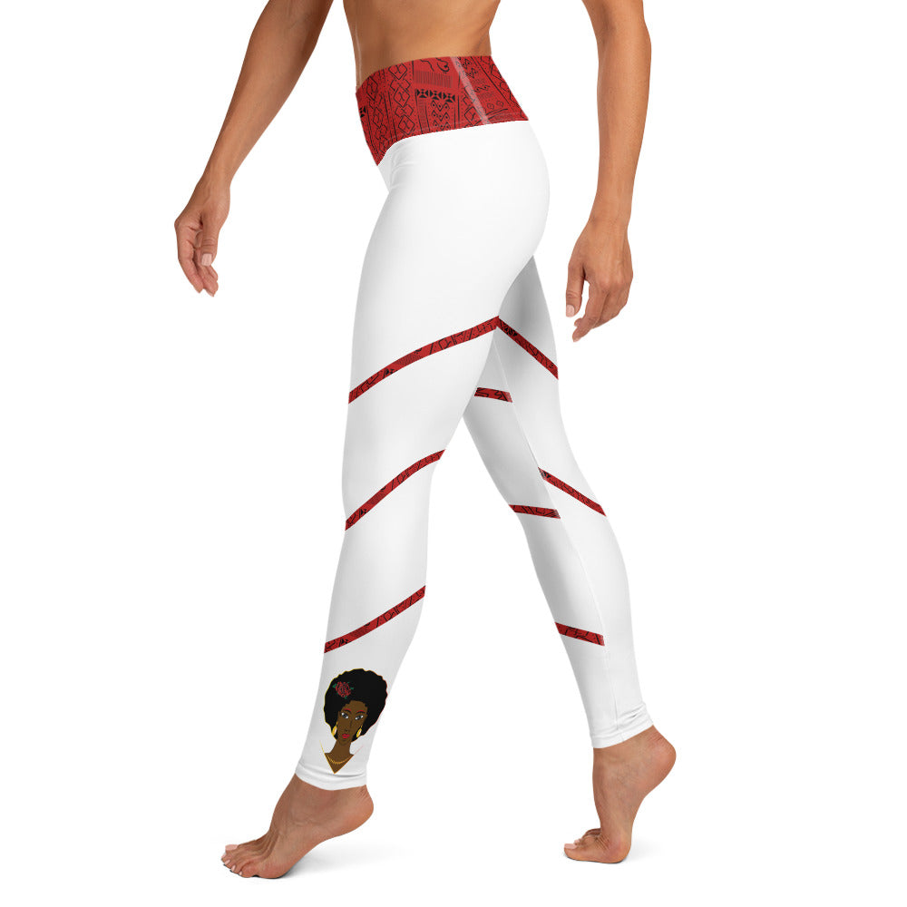 AfriBix Warrior Tribal Print Leggings - Snow