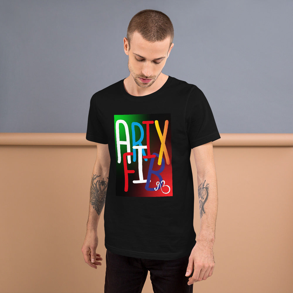 AfriBix Collage Galaxy Print Short-Sleeve Unisex T-Shirt