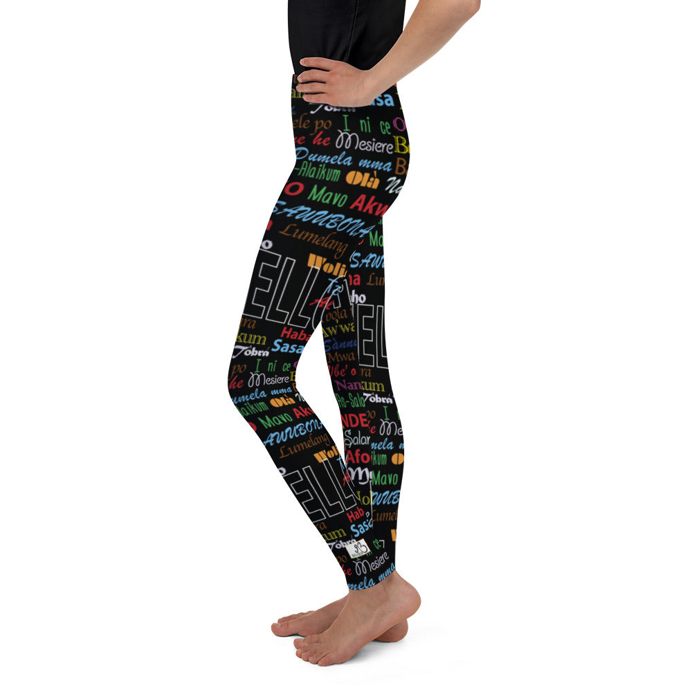 AfriBix Hello Print Youth Leggings