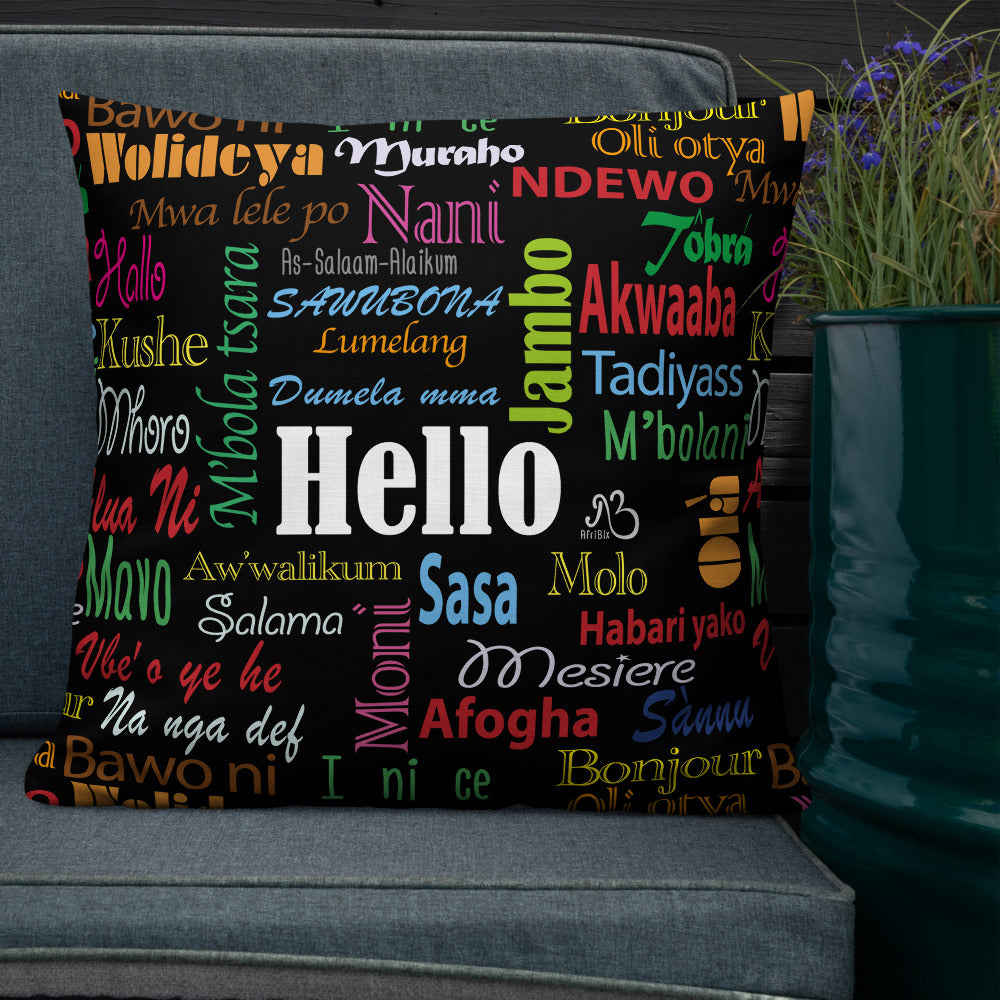 AfriBix Hello Print Premium Pillow