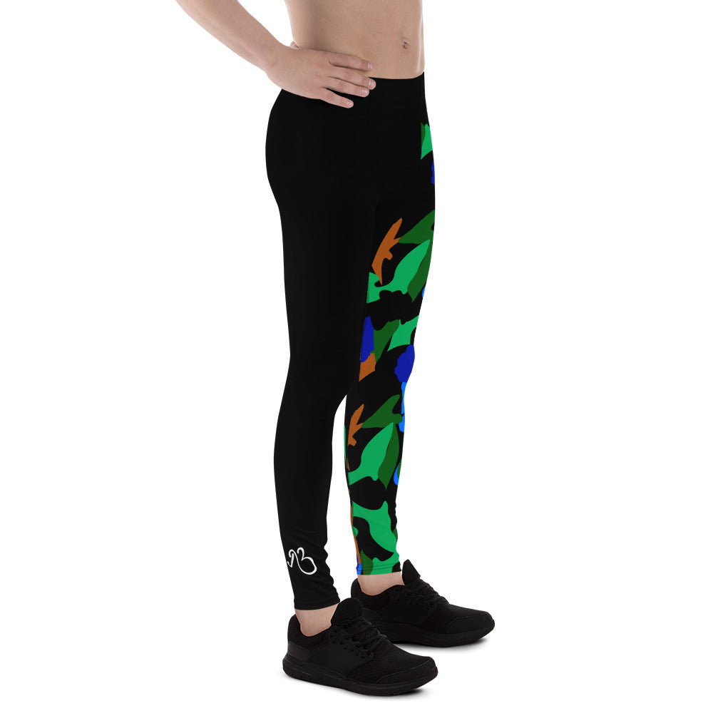 AfriBix Camo Part Noir Men's Leggings