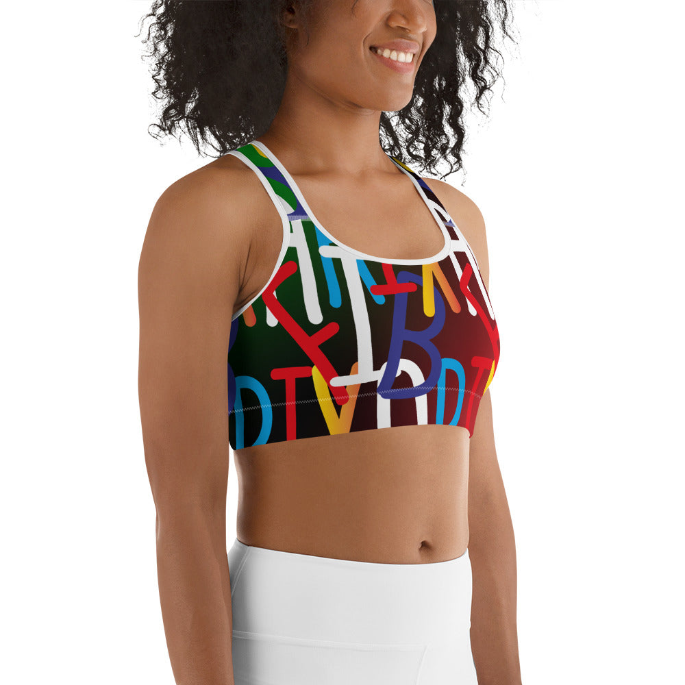 AfriBix Collage Sports bra