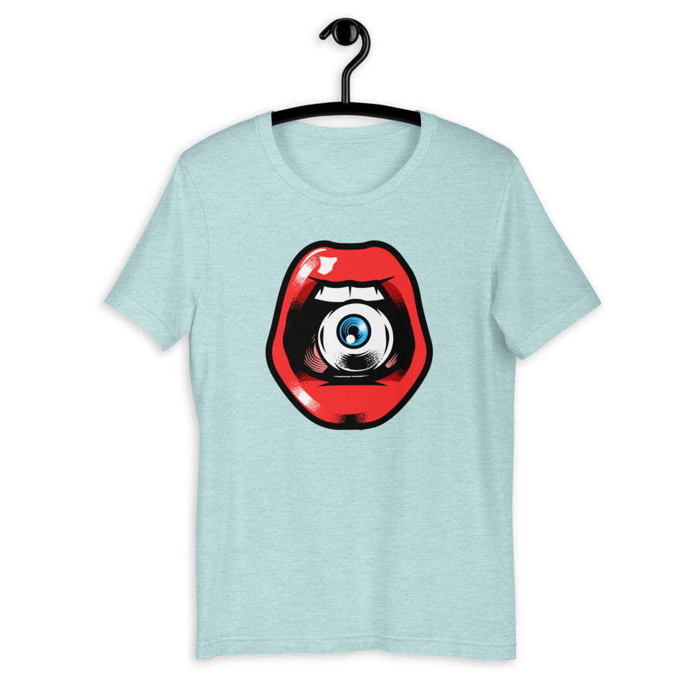 'Speak, I Can See You' Eye in Mouth Short-Sleeve Unisex T-Shirt