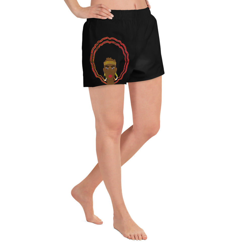 AfriBix Warrior Women's Athletic Shorts - Black