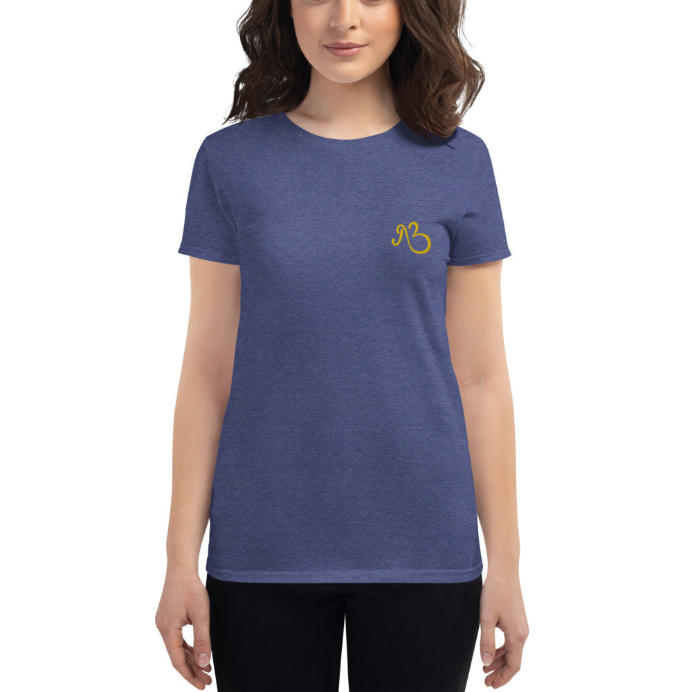 AfriBix Classic Embroidered Women's Short Sleeve T-shirt