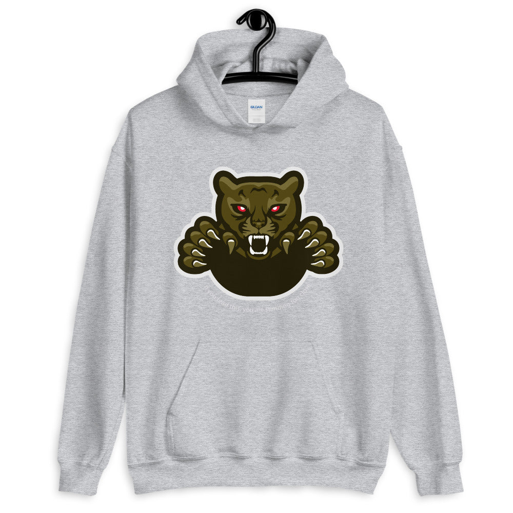 'Too Close' Graphic Panther Comfortable Unisex Hoodie